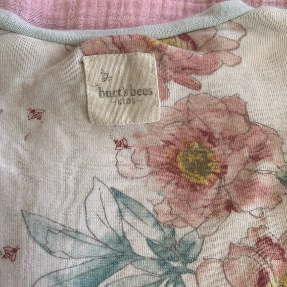 Burt’s Bees Kids Pajamas Floral Matching Set 2T - Picture 5 of 8